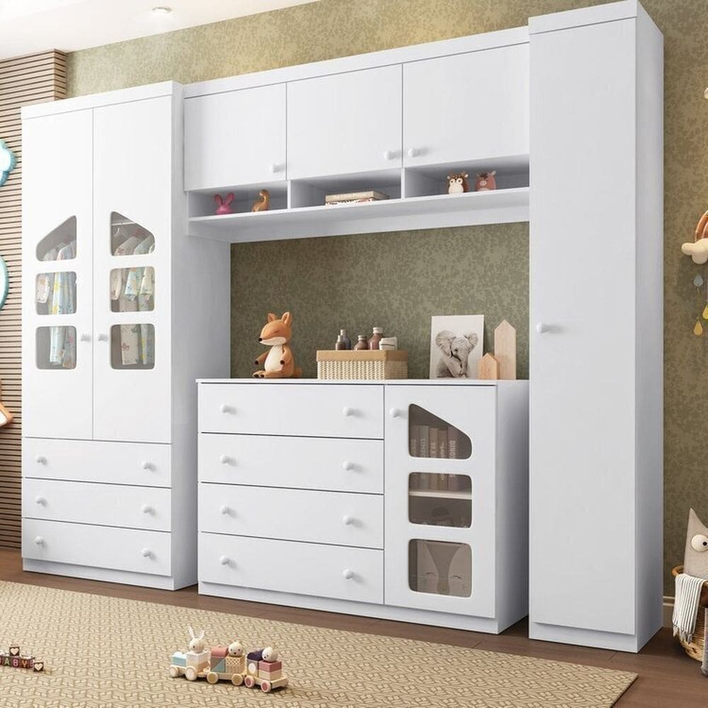 Conjunto modulado Eloisa Phoenix baby 100% MDF Branco