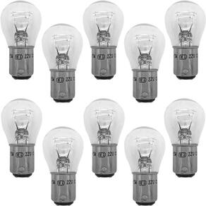Kit 10 Lâmpadas Lanterna Caminhões 12v 2 Polos P21/5w Hella