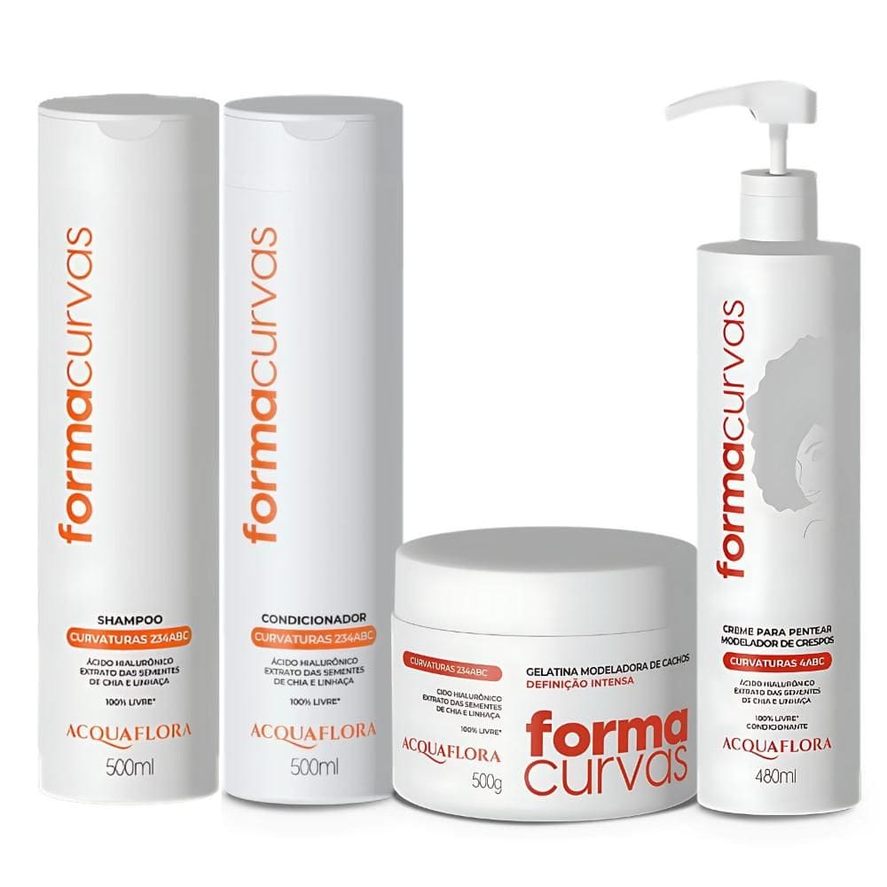 Kit Acquaflora Forma Curvas Com 4 4Abc