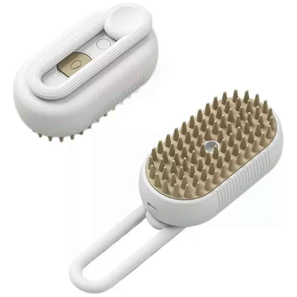 Escova de Luxo 3 em 1 com Vapor Autolimpante para Animais de Estimação - Premium Gatos e Cães