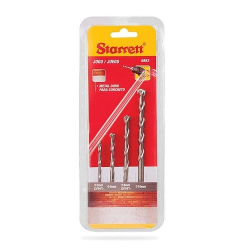 Jogo De Brocas Para Concreto/Metal Starrett 4 Pecas Kbk2