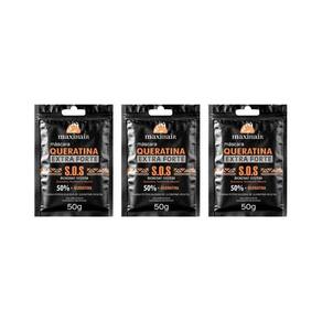 Sache Maxihair 50G Queratina Extra Forte - Kit Com 3Un