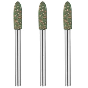 Kit 3 Ponta Montada 5Mm Cônica Borracha Gergelim Retifica