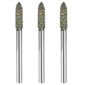 Kit 3 Ponta Montada 4Mm Cônica Borracha Gergelim Retifica