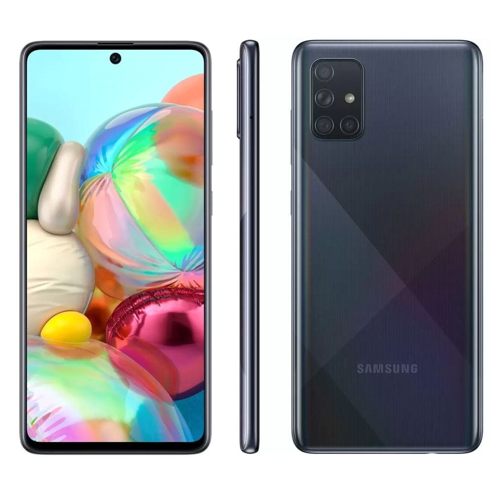 Usado: Samsung A71 128 GB Preto - Sem Face Id / Touch Id