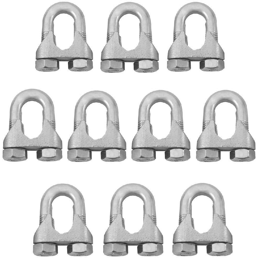 Clips Grampo Para Cabo De Aço 5/16 1,0004 10 Unidades - Nord