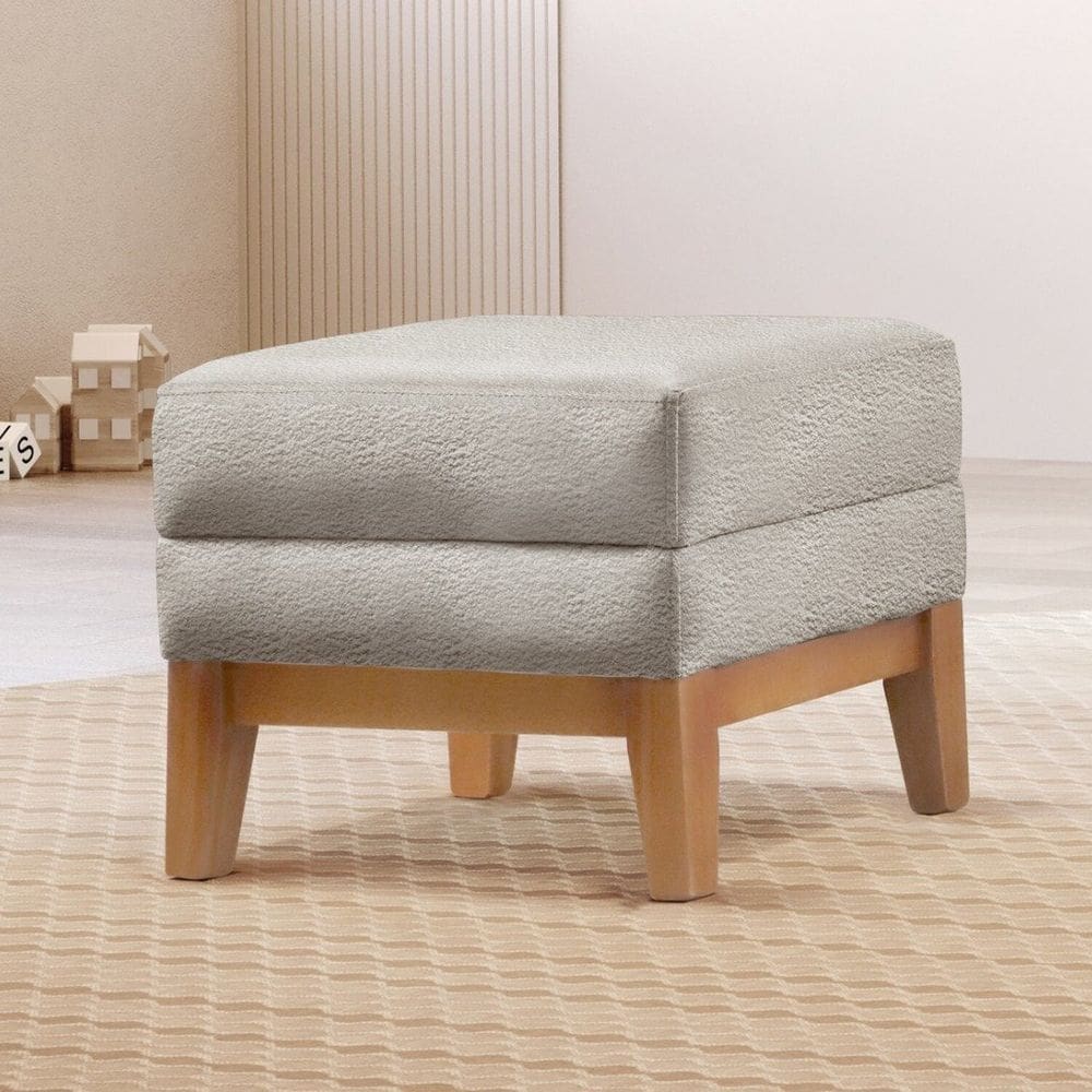 Um Puff Áquila Versátil e Estilosa Cinza