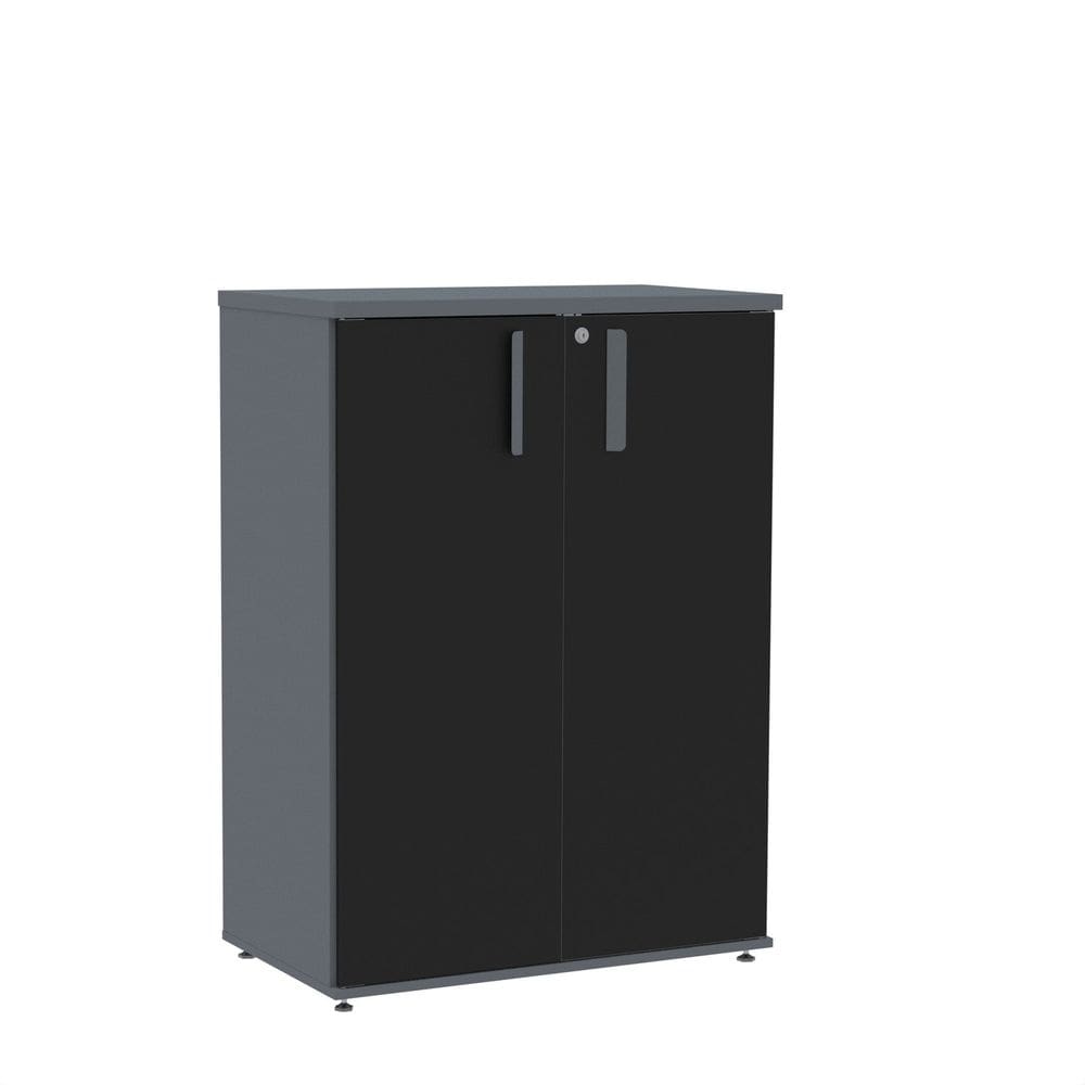 Armário Intermediário 02 Portas Pivotante Aic1100 Grafito/Preto
