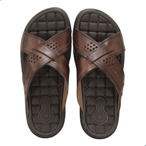 Chinelo Couro Pegada Anilina Pinhao