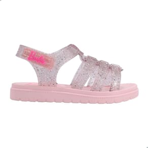 Sandália Grendene Kids Barbie Fashionista Baby Rosa Claro/Glitter