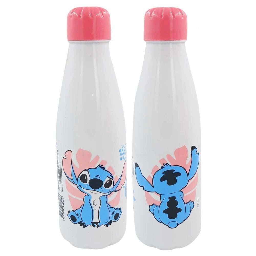Garrafa de Água Squeeze Plástico PET Paris Stitch 600ML Kawaii Personagem Fofo - Plasduran