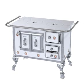 Fogao a Lenha N 1 Sec Chapa de Aluminio Branco Buque Sem Tampa