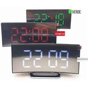 Alarme Digital Led Pequeno Mudança Cores E Função Soneca