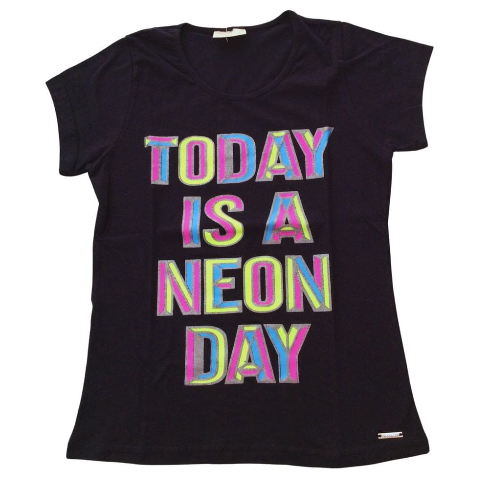 Blusa Manga Curta infantil fem Vrasalon Neon