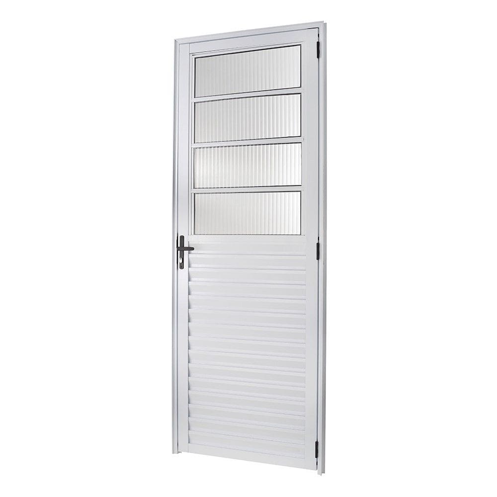 Porta basculante 2,10x60 lado ESQUERDO no alumínio branco