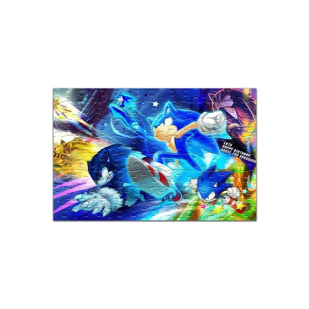 Quebra Cabeça Sonic Com Caixa Personalizado 60 Peças