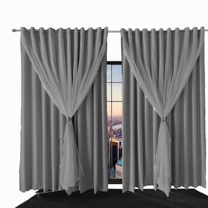 cortina para quarto e sala blecaute Ana 4,00 x 2,80 branco