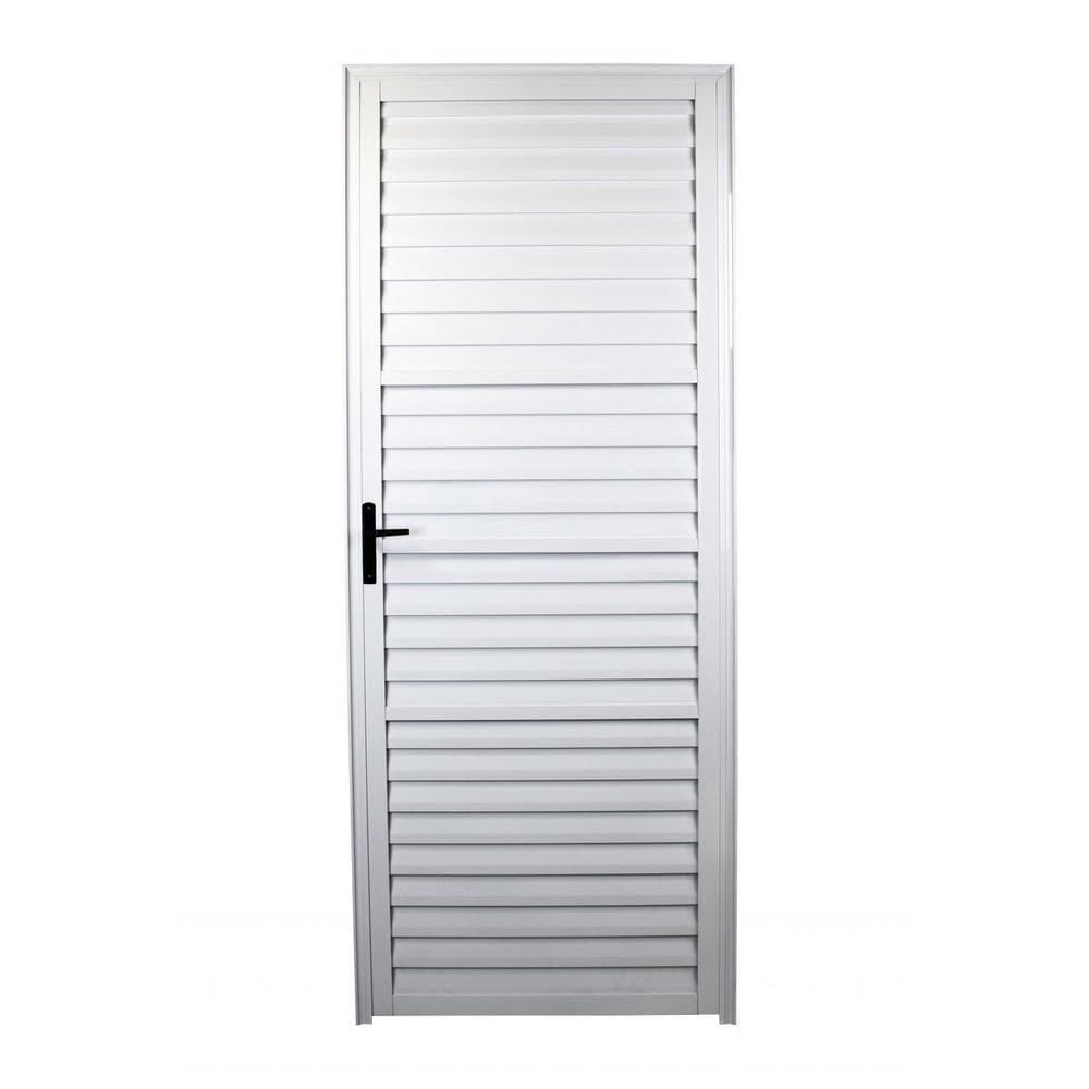 Porta palheta 2,10x90 lado DIREITO no alumínio branco