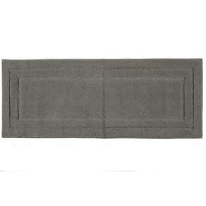 Tapete de Banheiro ou Quarto Microfibra Base Látex Antiderrapante Vizapi Golden 55x140cm Cinza Gelo