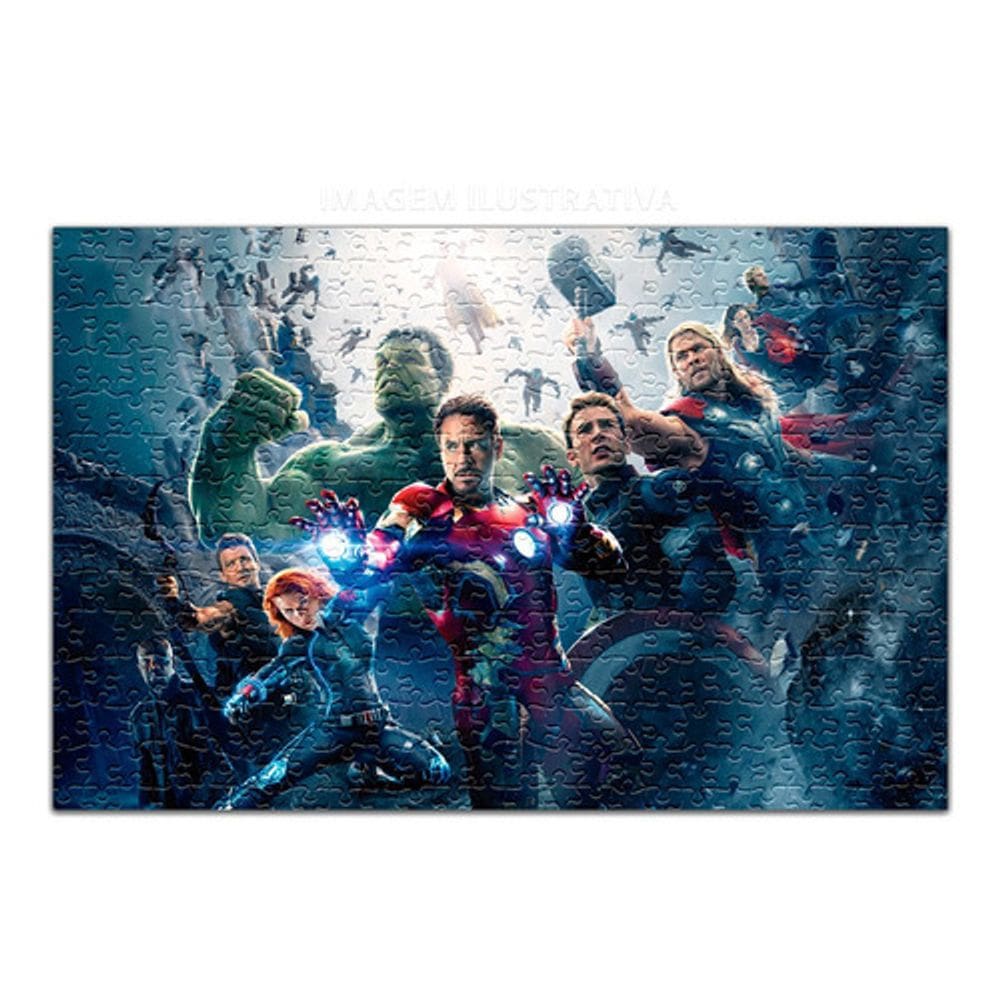 Quebra Cabeça Personalizado Avengers 60 Peças