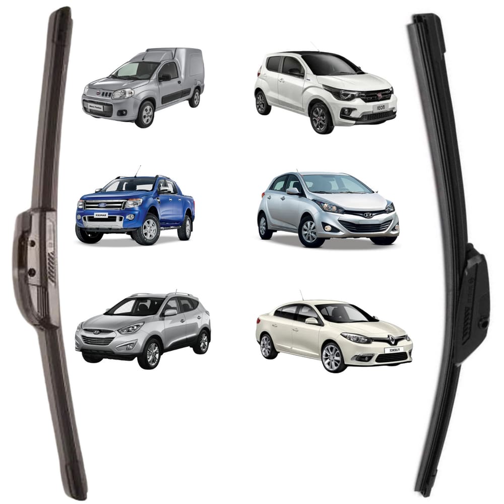 Palheta Bosch Aerofit Dianteira Esquerda + Direita Ford Ranger 2012 A 2016