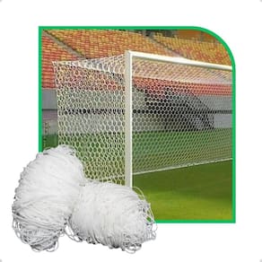 Par De Rede Futebol Campo Copa México Colméia Fio 6Mm Seda