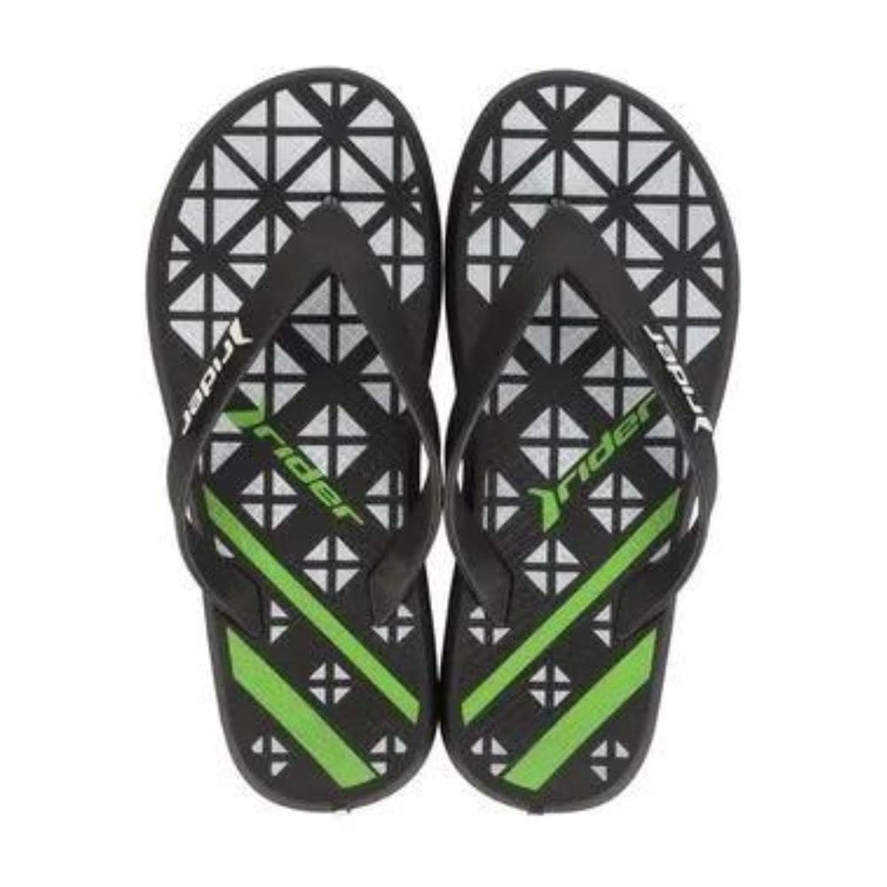 Chinelo Rider R1 Style Infantil Preto Verde Branco