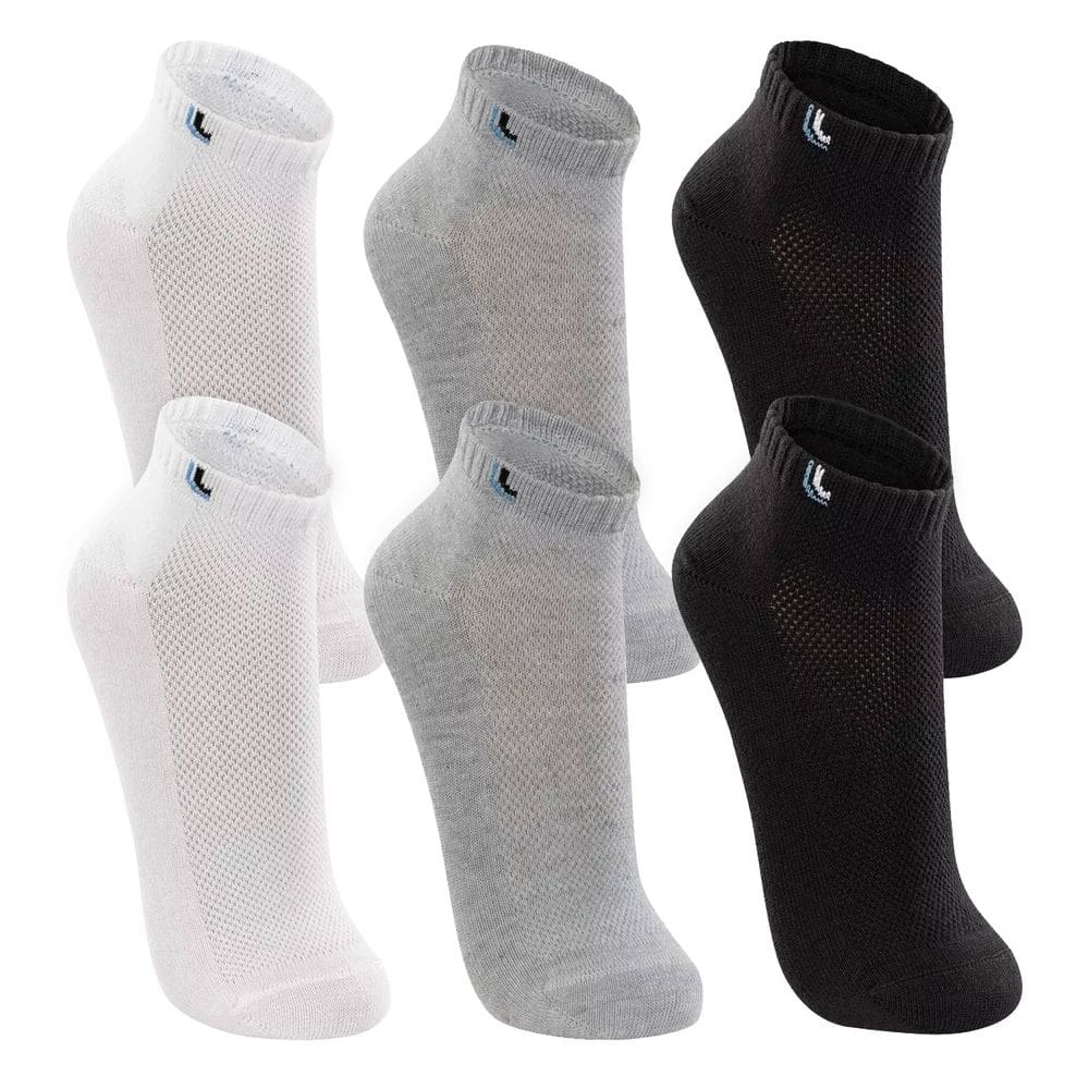 Kit 6 Pares Meia Lupo Cano Curto Branco Cinza Preto