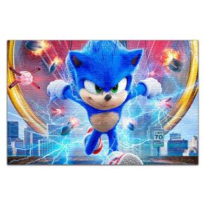 Quebra-cabeça Personalizado Sonic Movie 48 Peças Puzzle