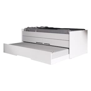 Cama Bicama Quarto Solteiro Juliette com Auxiliar e Gavetas