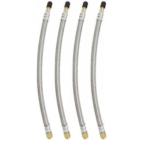 4 Prolongador Extensão Flexível Malha de Aço 270mm Bico De Roda