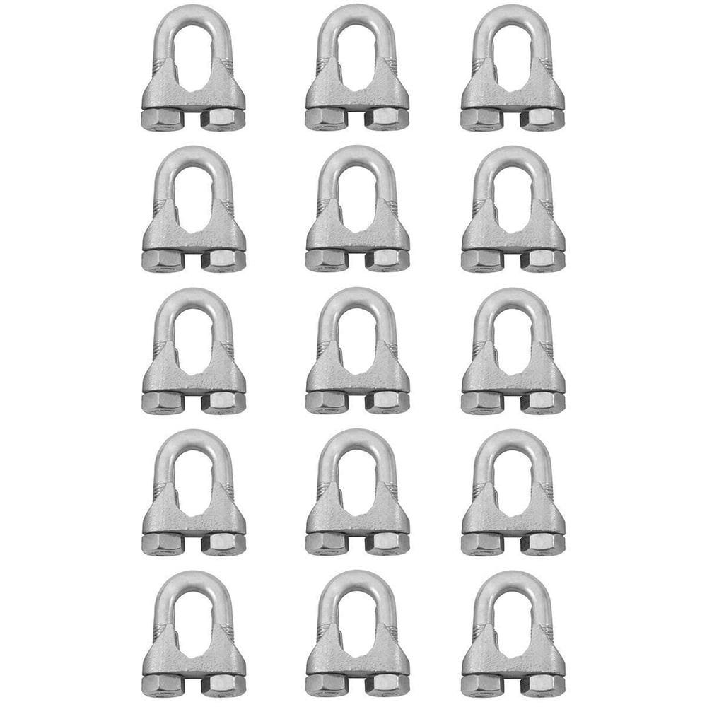 Clips Grampo Para Cabo De Aço 5/8 1,0007 15 Unidades - Nord