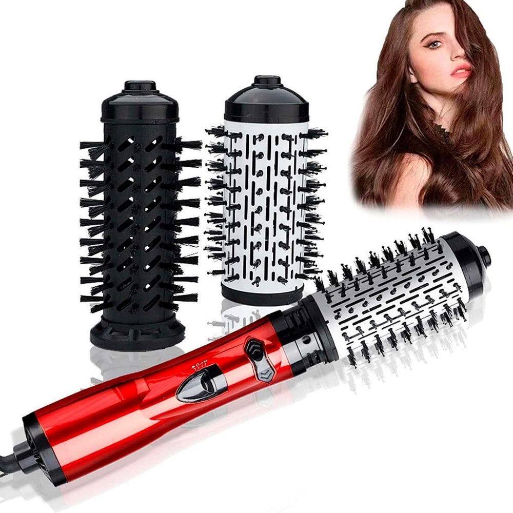 Escova Rotativa 2 Em 1 Potente Alisadora Cabelo Liso Beleza