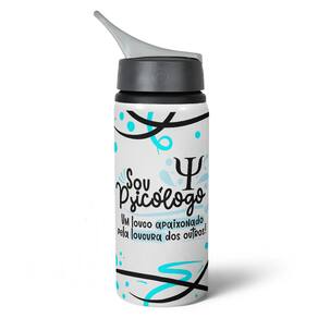 Garrafa Squeeze NK Profissões - Sou Psicólogo 600ml
