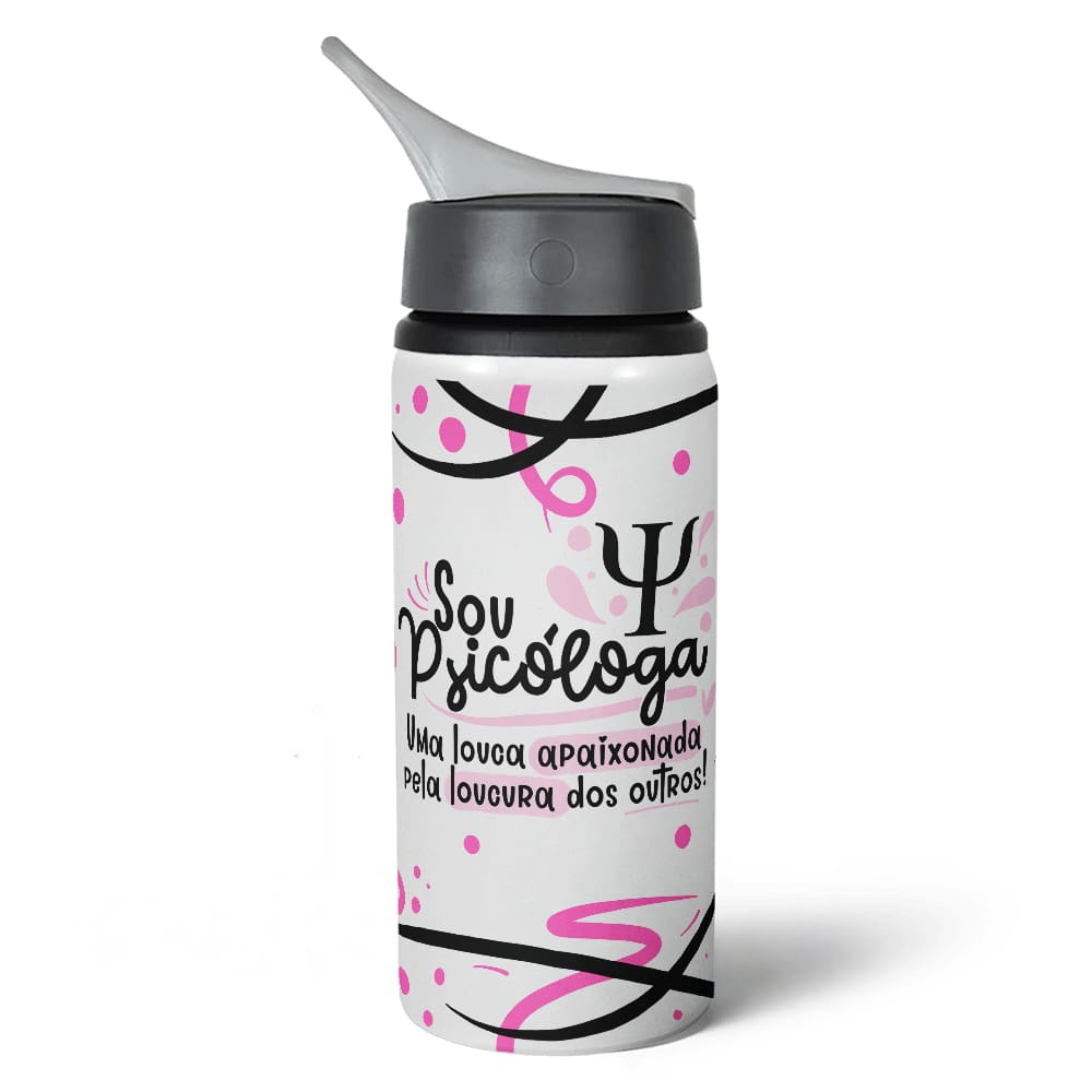 Garrafa Squeeze NK Profissões - Sou Psicóloga - 600ml