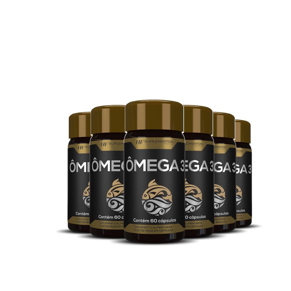 6X Omega 3 Oleo De Peixe Premium 60Caps Hf Suplementos
