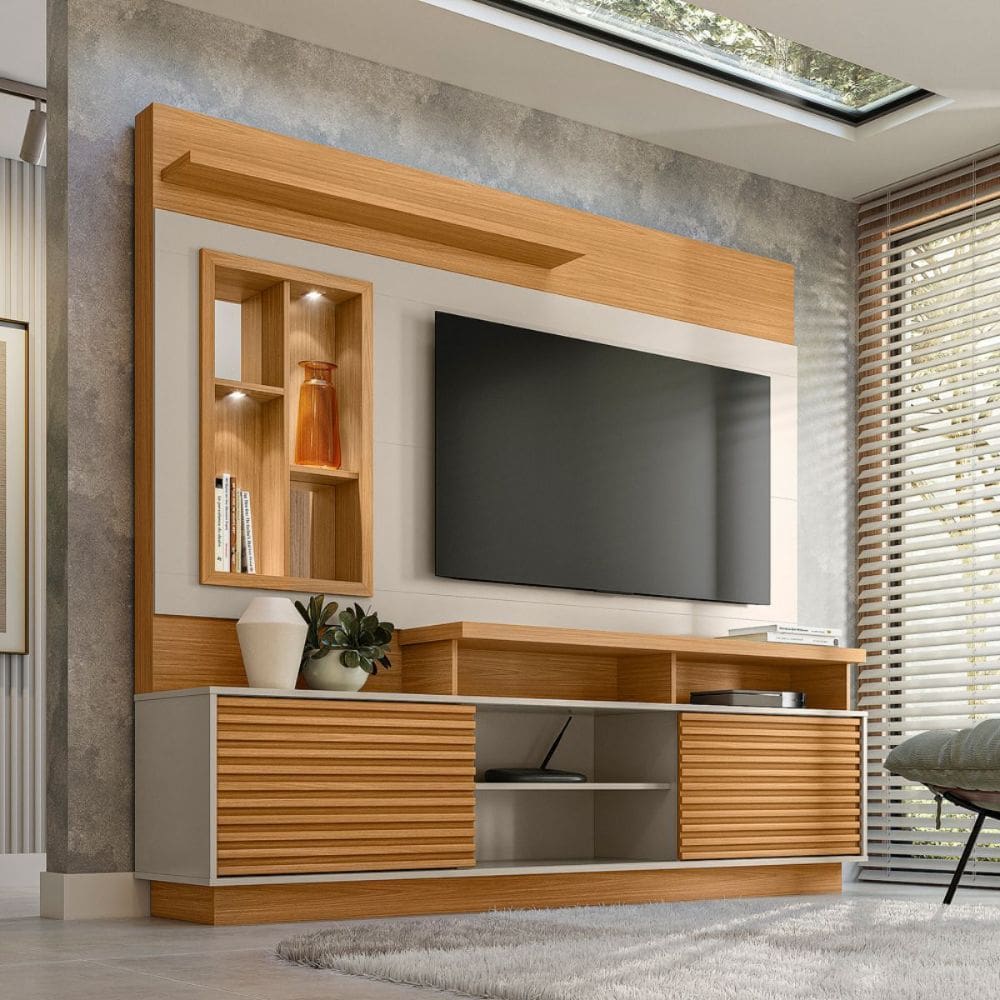 Estante Home para TV até 60 Polegadas com LED Eldorado Linea Brasil
