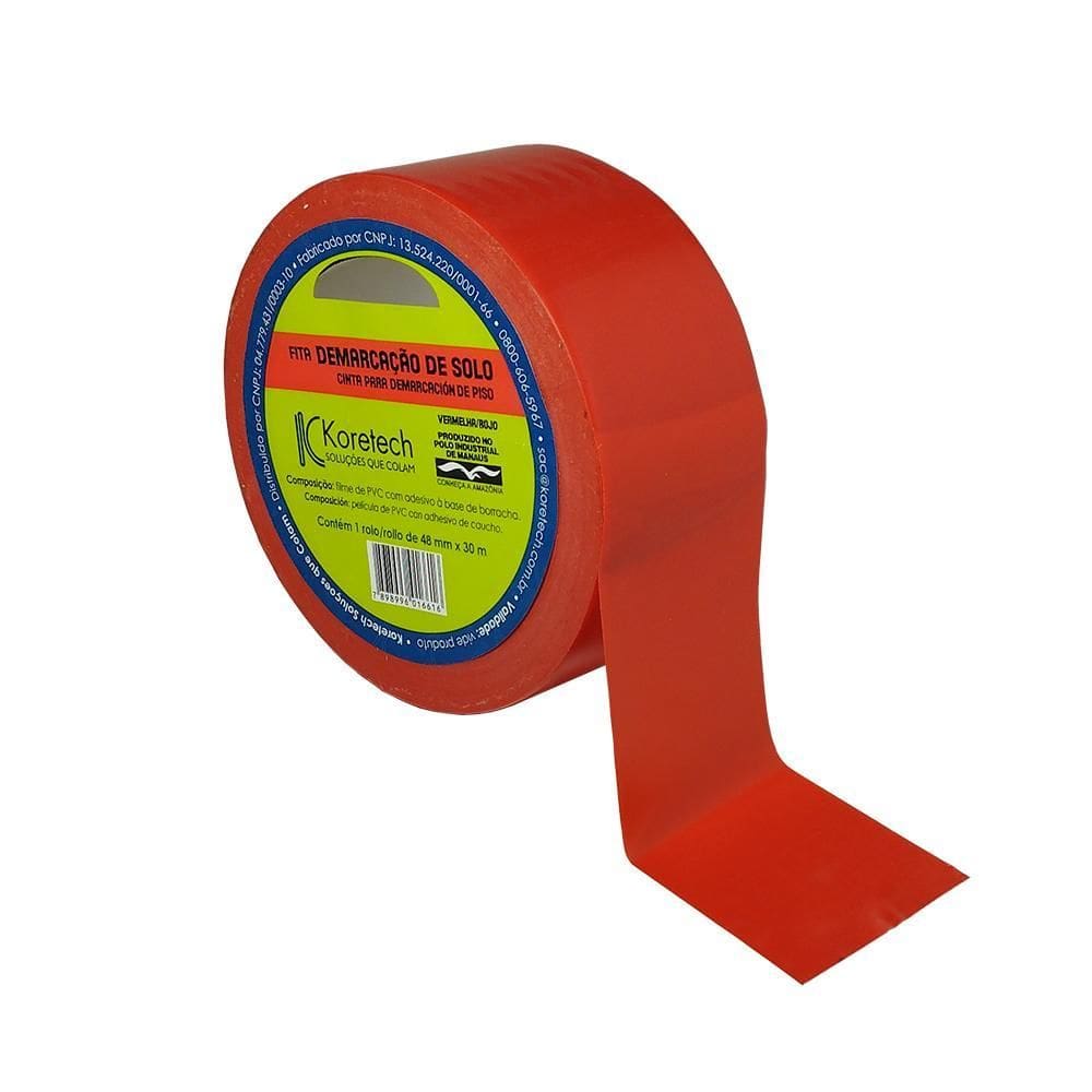 Fita Adesiva Demarcação De Solo 48 Mm X 30 Metros Koretech
