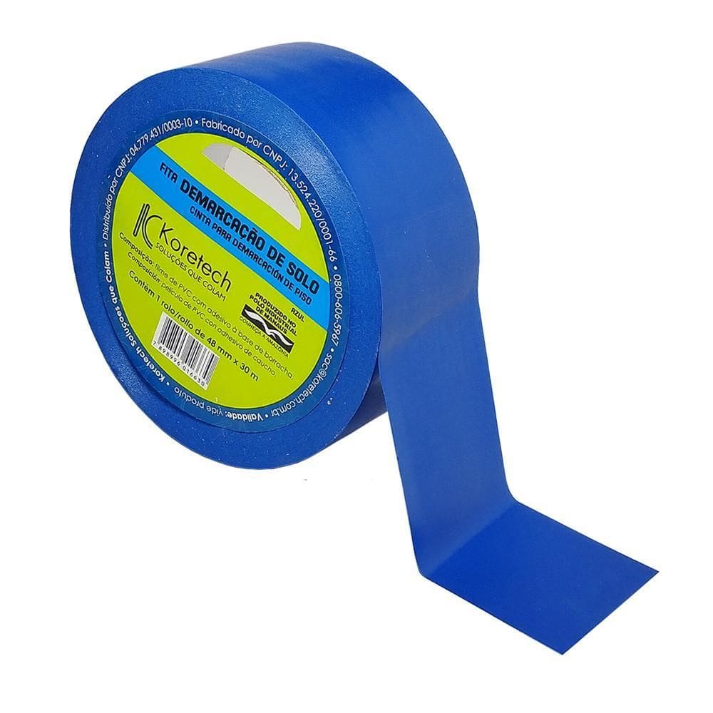 Fita Adesiva Demarcação De Solo 48 Mm X 30 Metros Koretech
