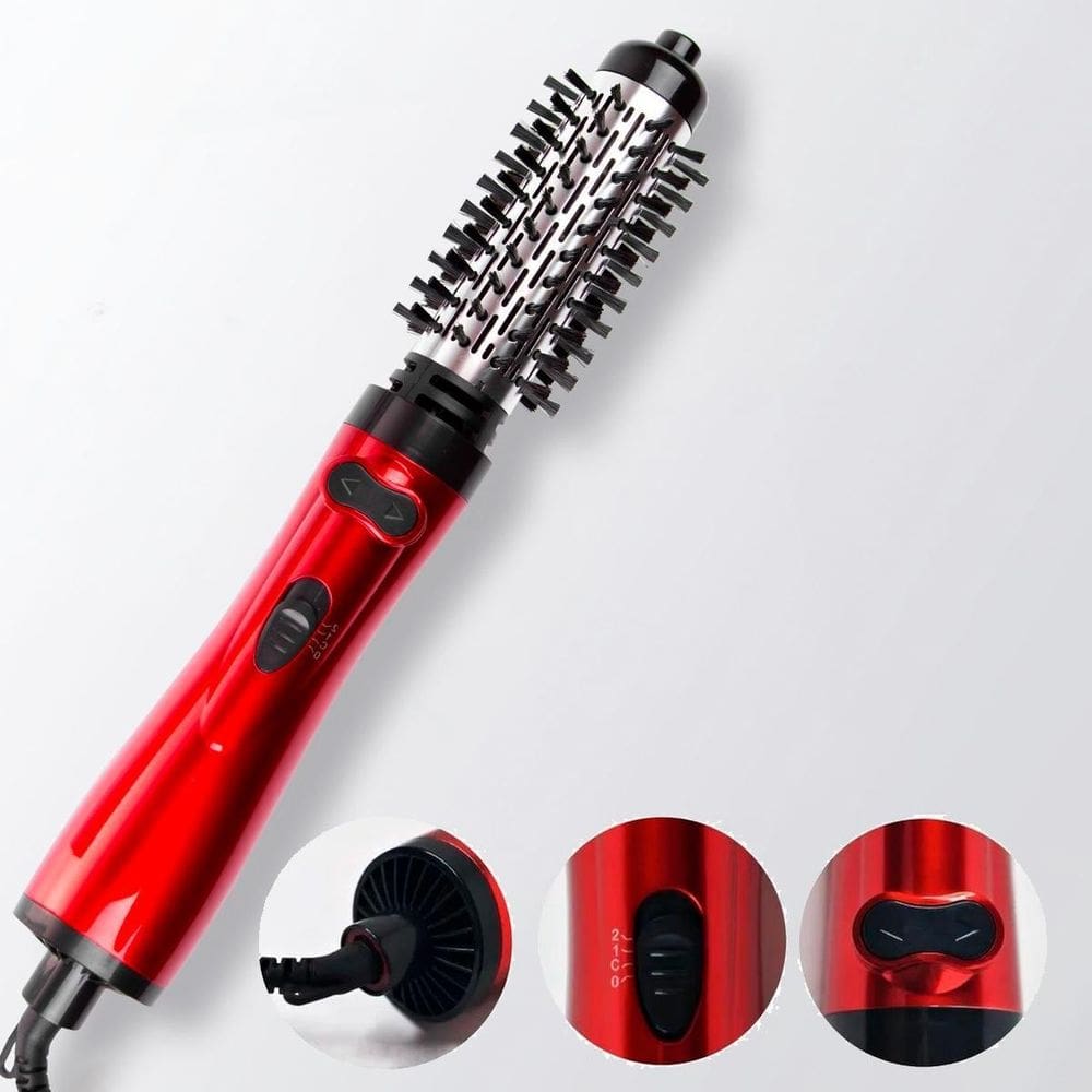 Escova Rotativa 2 Em 1 Profissional Alisadora Top Cabelo