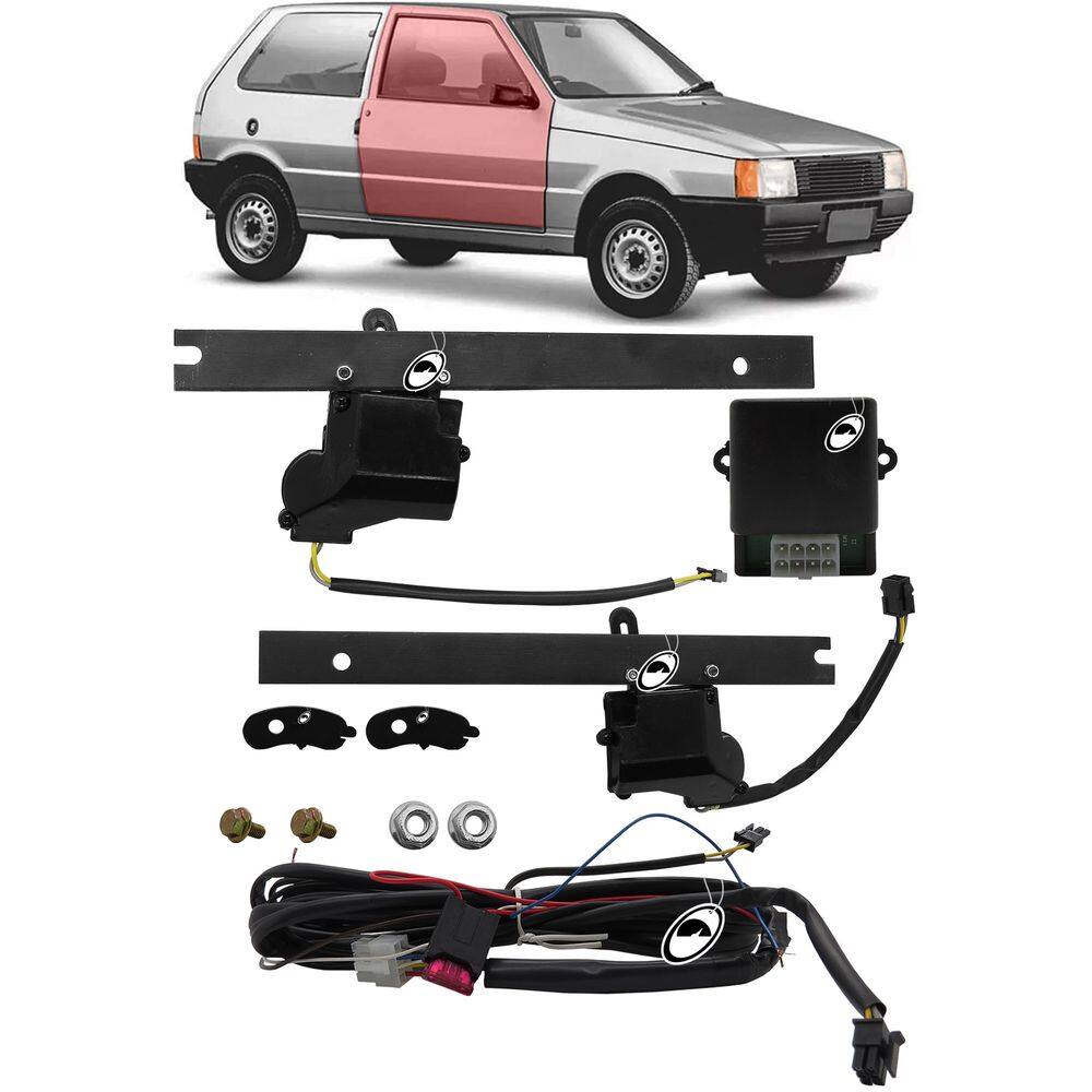 Kit Trava Elétrica Tragial FTU2MN Uno 1985 a 2013 2 Portas