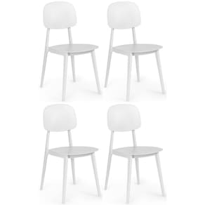 Kit 4 Cadeiras Itália Para Sala/cozinha Em Polipropileno - Branco