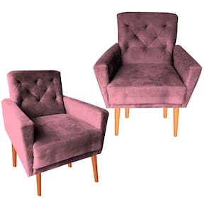 Kit Duas Poltronas Decotariva Sala De Estar Escritorio Lia Rosa