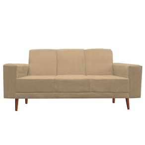 Namoradeira Sofá 3 Lugares Arezzo Suede Capuccino