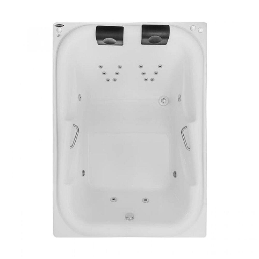 Banheira Hidromassagem Astra Double Tahiti Super Luxo 180cmx130cmx63cm - 04 Jatos Acrílico P6 Com Aq 110V
