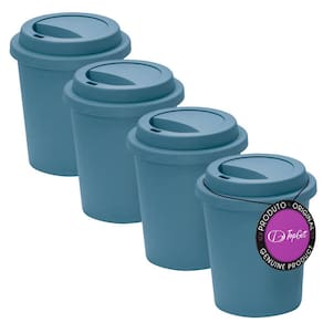 Kit 4X Copos Para Viagem 350 Ml Nepal Topget - Azul