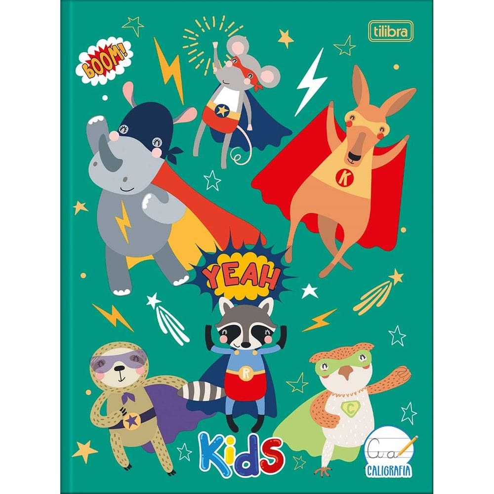 Caderno de Caligrafia Brochura Sapeca Kids Menina/Menino Capa Dura 187x245mm Tilibra