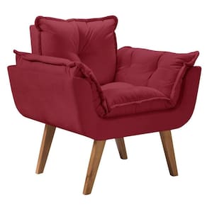 Poltrona Opalla 1 Lugar Suede D Salla Bordô