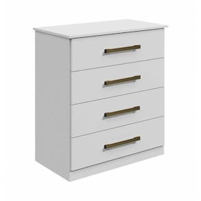 Cômoda 4 Gavetas Rubi Bronze Leifer Móveis Branco