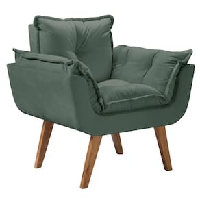 Poltrona Opalla Pé Palito Suede D Salla1 Lugar